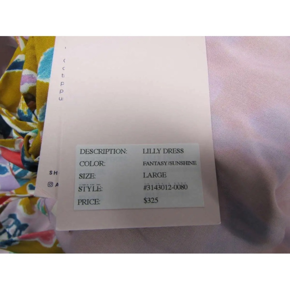 NWT Alivia The Lilly Fantasy Floral Sunshine slip midi tie shoulder summer dress - Picture 13 of 15